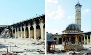 Historic  Umayyad Mosque’s Minaret Destroyed