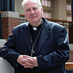 Archbishop Michael L. Fitzgerald shown on the campus of John Carroll University in suburban Cleveland