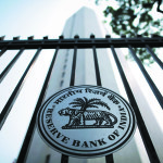 File photo shows the Reserve Bank of India seal on a gate outside the RBI headquarters in Mumbai