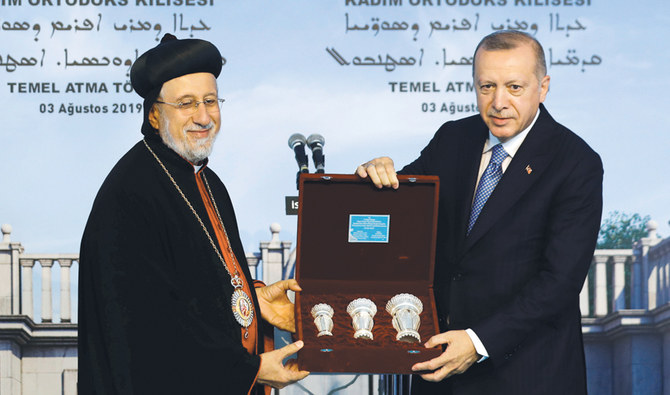 Erdogan Lays Stone  for Turkey’s  First New Church