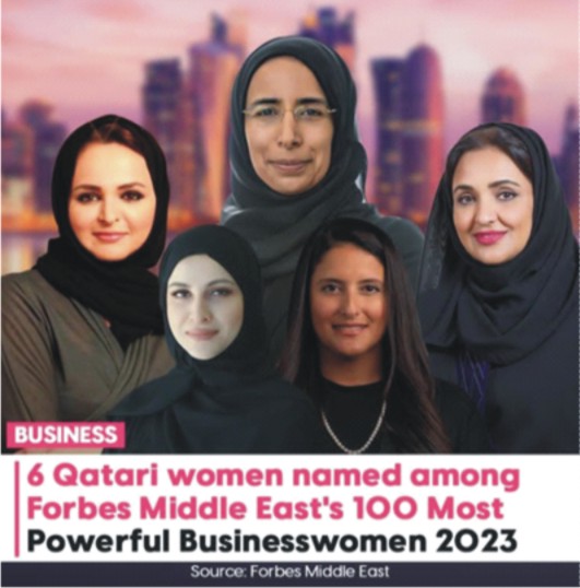 Six from Qatar feature among  Forbes Middle East’s 100 most  powerful businesswomen