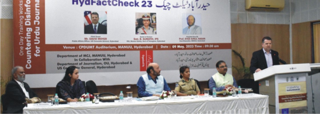 MANUU Organizes Workshop for Urdu Journalist on ‘Countering Disinformation’