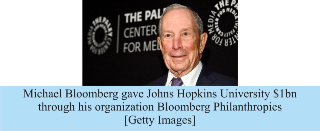 Bloomberg’s $1 Billion Gift Makes Johns Hopkins Medical School Tuition-Free